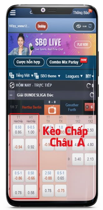 kèo chấp châu á mu88