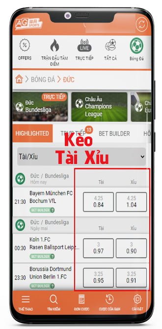 kèo tài xỉu