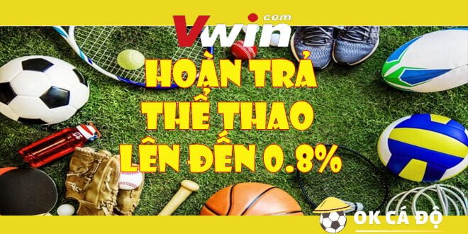 Vwin hoàn trả thể thao siêu hấp dẫn lên đến 0.8%